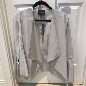 Limited leatherette beige open blazer - Large